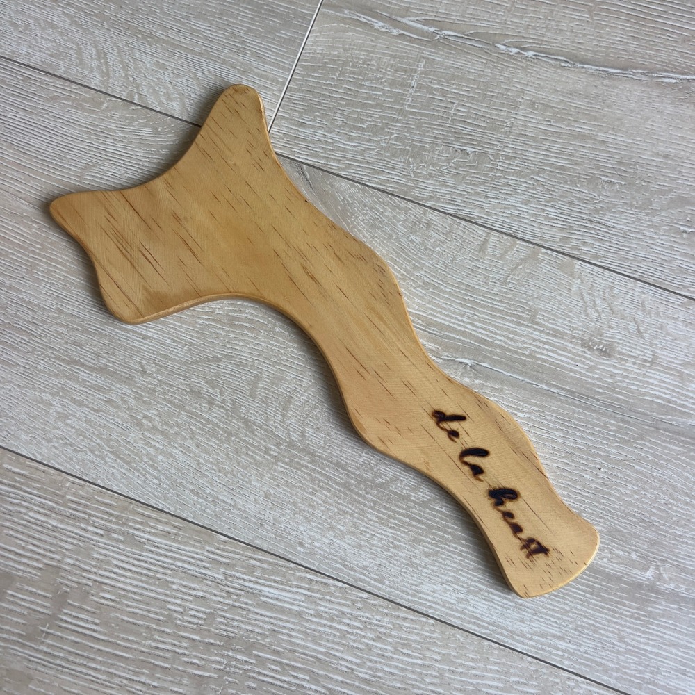 De La Heart Wood Lymphatic Drainage Body Tool Massage Paddle
